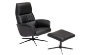 Sessel mit Hocker 3408, anthrazit, inkl. manuelle Relax-Funktion