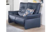 Leder Sofa 2-Sitzer Cumuy, blau