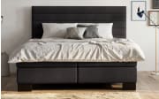 Boxspringbett Linea, anthrazit, 180 x 200 cm, Härtegrad 2 und 3, Kopfteilhöhe 113 cm
