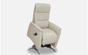 Leder Funktionssessel HU-FO15021, creme, small, inkl. motorischer Verstellung