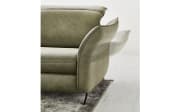 Leder Wohnlandschaft HU-RL17008, olive, inkl. Funktionen
