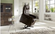 Leder-Fernsehsessel HU-RV15024, braun, inkl. Funktionen