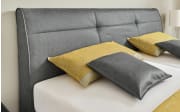 Motor-Boxspringbett Minerva, Leatherlook grau, 180 x 200 cm, Härtegrad 2 und 3