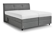 Motor-Boxspringbett Minerva, Leatherlook grau, 180 x 200 cm, Härtegrad 2 und 3