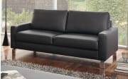 Leder 2,5-Sitzer Chance, schwarz