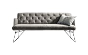 Solobank Sixty Bench, Velvet silver