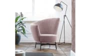 Sessel Kleo, pink, Fuß schwarz matt