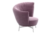 Sessel Kleo, pink, Fuß chrom glänzend