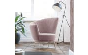 Sessel Kleo, pink, Fuß chrom glänzend