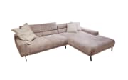Wohnlandschaft Tossa, Cord/taupe, inkl. Kopfteilverstellung
