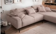 Wohnlandschaft Tossa, Cord/taupe, inkl. Kopfteilverstellung