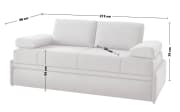 Schlafsofa Twin, grau, 170 x 200 cm