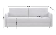 Schlafsofa Grande, blaugrau, 180 x 200 cm, mit Lattenrost und Matratze