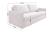 Schlafsofa Pisa, rosa, 170 x 200 cm