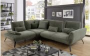 Wohnlandschaft Dover Cord, grün, inkl. Schwenkrücken