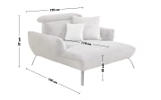 Loveseat Seattle Cord, anthrazit, grau