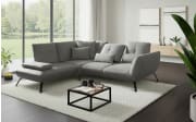 Ecksofa Dover Plus, grau, inkl. Schwenkrücken