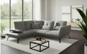 Ecksofa Dover Plus, grau, inkl. Schwenkrücken