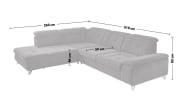 Wohnlandschaft MP-XP19044, anthrazit, Anstellhocker links 