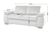 Schlafsofa MP-PD19021, alu, 140 x 200 cm, mit Längsschläferfunktion 