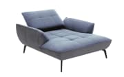 Loveseat Ticona, blau, hellgrau, inkl. Rückenneigung