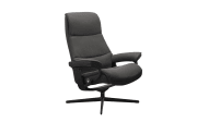 Leder Ruhesessel Stressless View, dunkelgrau/schwarz