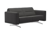 Leder Wohnlandschaft Stella (M), grau