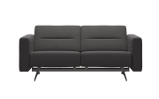 Leder Wohnlandschaft Stella (M), grau