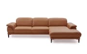 Leder Wohnlandschaft Levias, bourbon