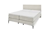 Boxspringbett Eforma, creme, 180 x 200 cm, Härtegrad 3/3