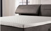 Boxspringbett Diamanti, anthrazit, 160 x 200 cm, Härtegrad 3