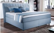 Boxspringbett Diamanti, hellblau, Härtegrad 2