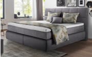 Boxspringbett Aryelle 200, silber, 180 × 200 cm, Härtegrad 3