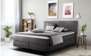 Boxspringbett Brillant, grau, 180 x 200 cm