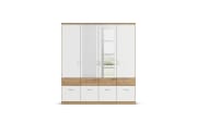 Drehtürenschrank Bremen Extra, weiß/Eiche-Nachbildung, 181 x 199 cm
