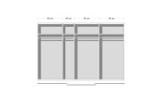 Schwebetürenschrank Quadra, alpinweiß, 315 x 210 cm