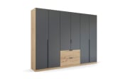 Drehtürenschrank Quadra Spin, Eiche Artisan-Nachbildung/graphit, 271 x 210 cm