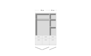 Drehtürenschrank Celle, weiß, 136 cm