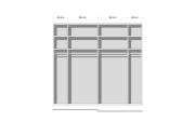 Schwebetürenschrank X-tend, graphit, 270 x 223 cm