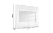 Schwebetürenschrank X-tend, weiß, 226 x 223 cm