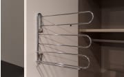 Drehtürenkleiderschrank Montclar, Hochglanz weiß, 250 x 223 cm, inkl. 2 Spiegeltüren und 3 Schubkästen