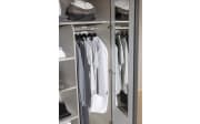 Drehtürenschrank Skat, seidengrau, 251 x 223 cm