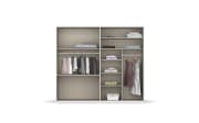 Drehtürenkleiderschrank Montclar, graphit matt, 200 x 223 cm, inkl. 2 Spiegeltüren und 3 Schubkästen