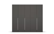 Drehtürenkleiderschrank Montclar, graphit matt, 250 x 223 cm, inkl. umfangreicher Zusatzausstattung