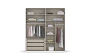 Drehtürenkleiderschrank Montclar, graphit matt, 200 x 223 cm, inkl. umfangreicher Zusatzausstattung