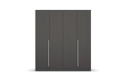 Drehtürenkleiderschrank Montclar, graphit matt, 200 x 223 cm, inkl. umfangreicher Zusatzausstattung