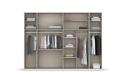 Drehtürenkleiderschrank Montclar, graphit matt, 300 x 223 cm, inkl. 2 Spiegeltüren und 3 Schubkästen