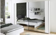 Schlafzimmer Madea, alpinweiß/graphit, 180 x 200 cm, Schrank 271 x 223 cm