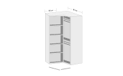 Eckkleiderschrank 3252 Allrounder, alpinweiß, 117 x 197 cm 