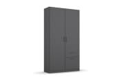 Drehtürenschrank 32Q1 Allrounder, grau, 91 x 197 cm
